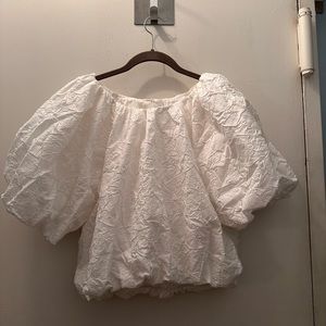 Endless Rose floral printed pouf crop top